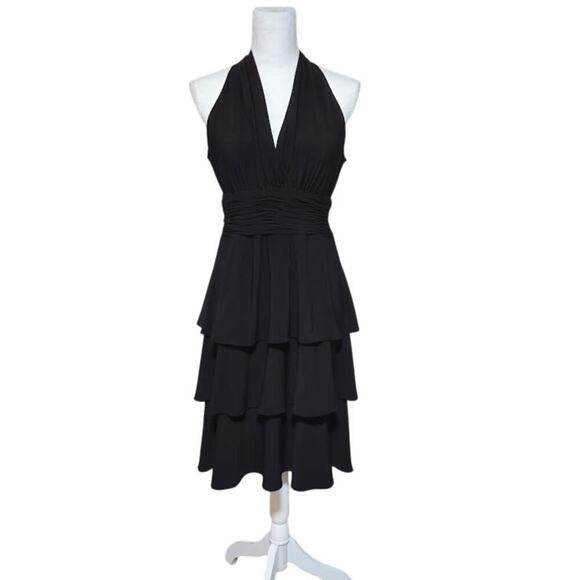 Evan Picone Dresses & Skirts - Evan Picone Halter Dress Women Size 6 Black Event Feminine Dramatic Cocktail